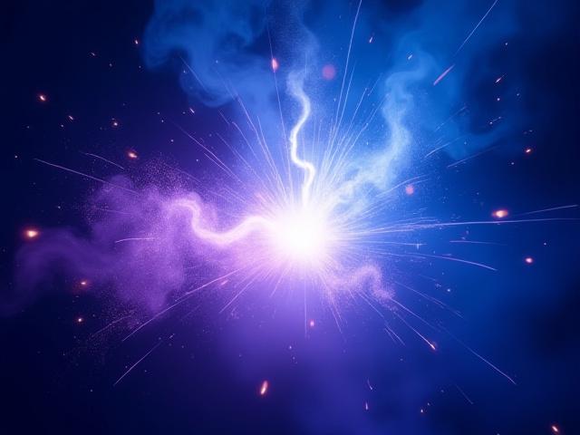 Efectos visuales de magia brillando